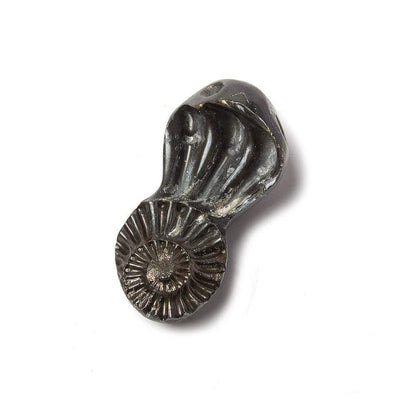 25x15mm Pyritized Ammonite  Fossil Focal Bead