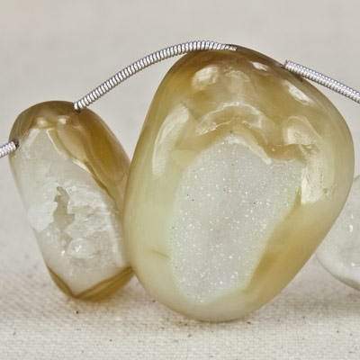 25x16-36x26mm Banana Yellow Agate Drusy Freeform Beads 5 pieces