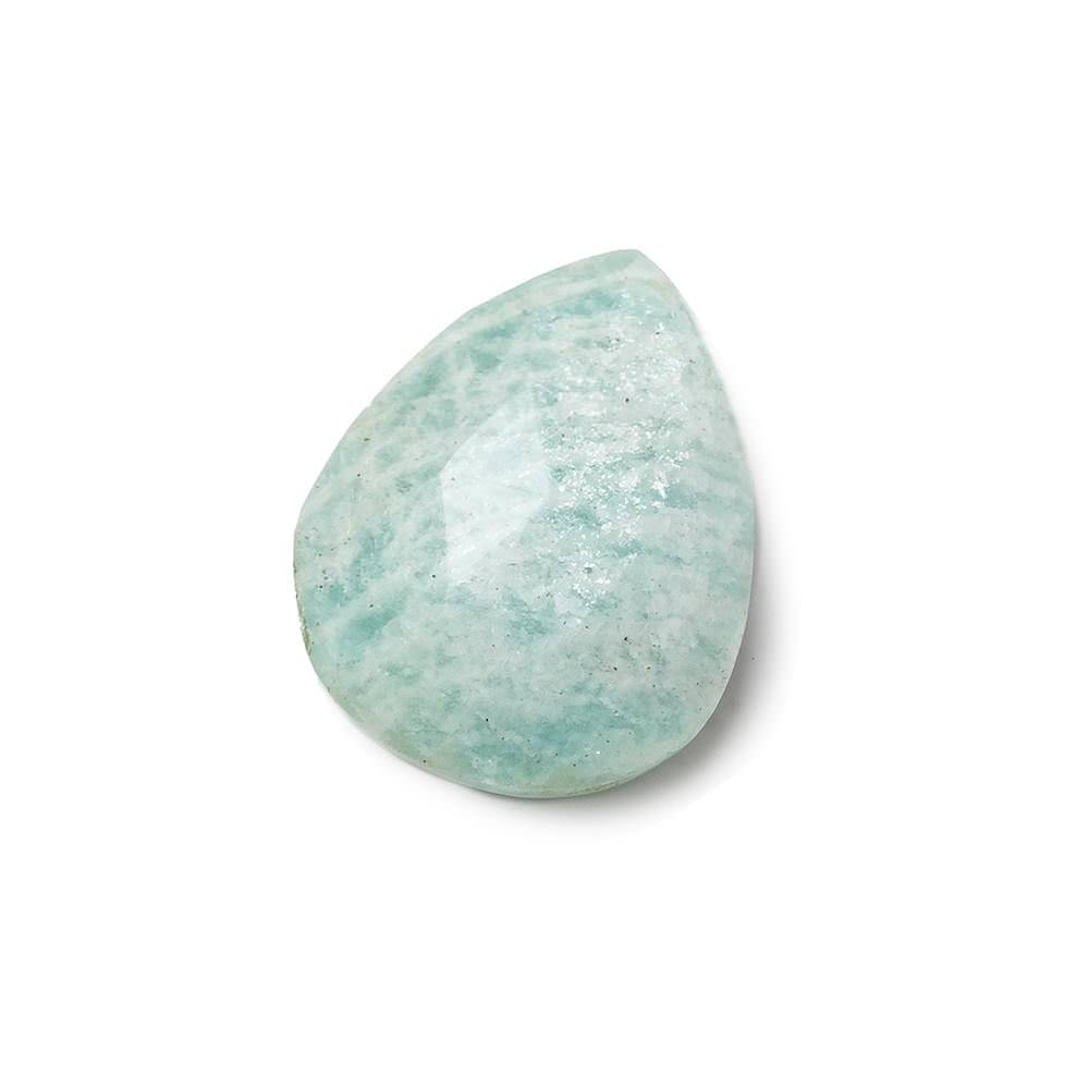 25x20mm Medium Amazonite Faceted Pear Focal Pendant Bead 1 piece