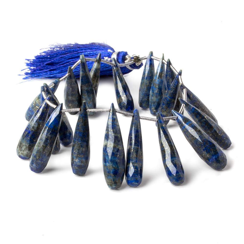 25x6-30x8mm Lapis Lazuli Faceted Tear Drops 8 inch 20 Beads