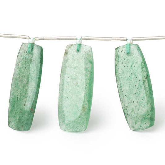 26x10.5-28x11mm Aventurine Faceted Rectangles 7.5 inch 13 Beads