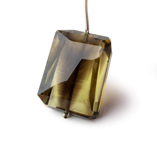 26x20mm Bi-Color Quartz Faceted Nugget Focal Bead 1 piece