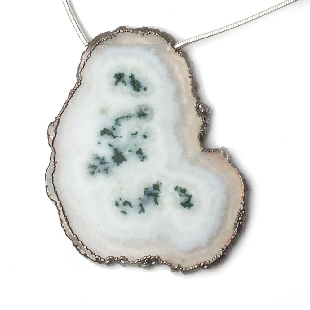 26x26-42x34mm Black Gold Leafed Solar Quartz Slices AAA Grade 5 pieces