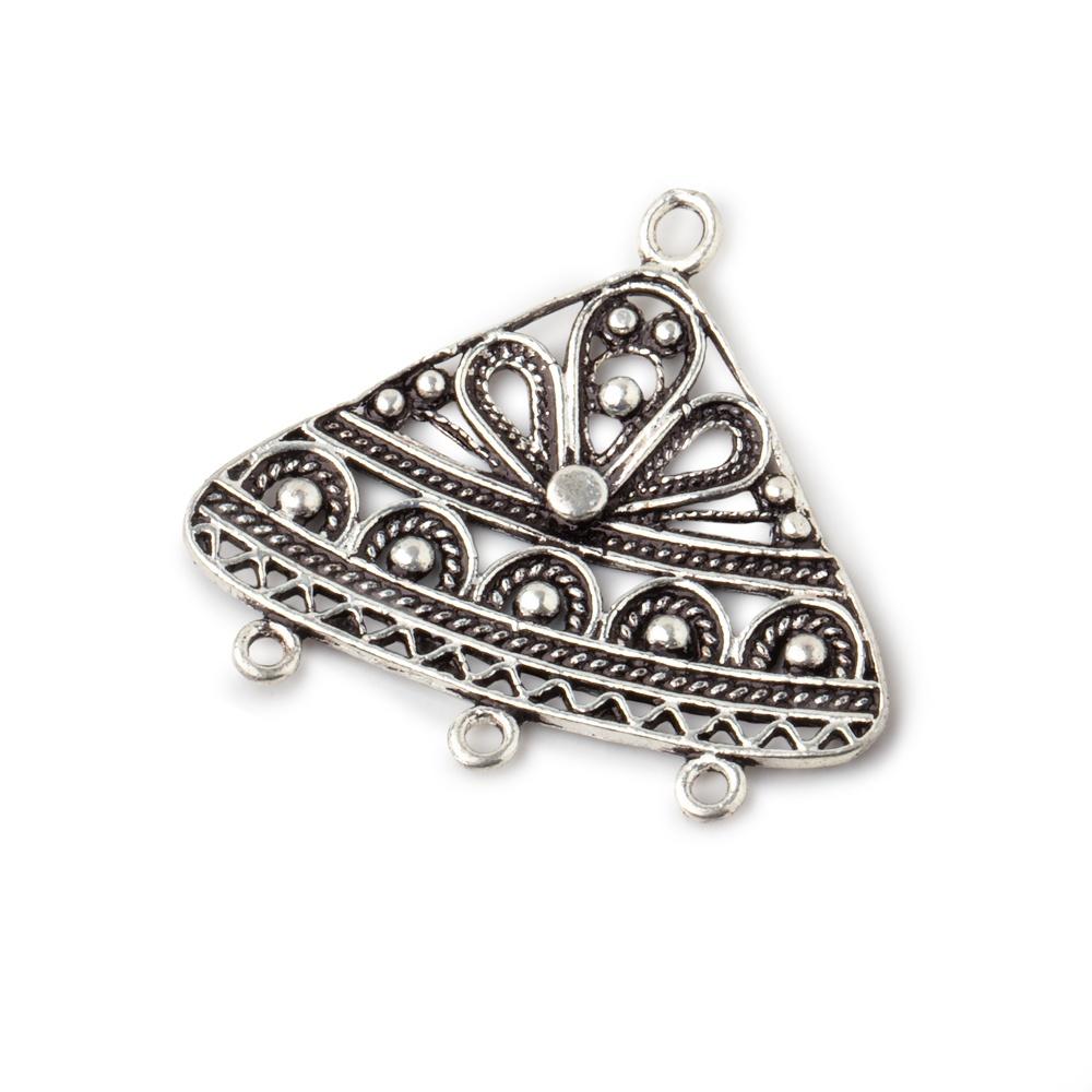 26x28mm Sterling Silver Chandelier With 3 Drop Rings 1 piece