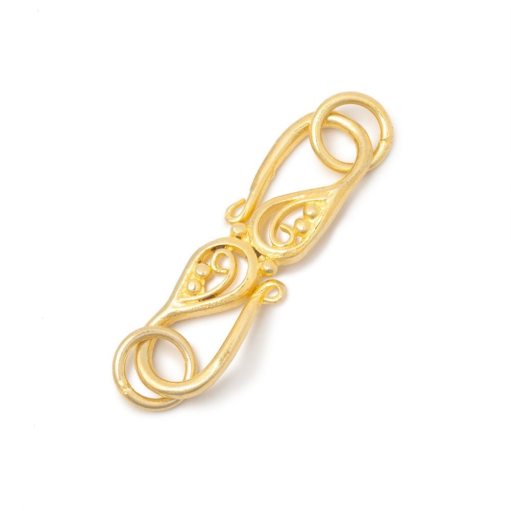 26x7.5mm Vermeil Paisley S Hook 1 piece