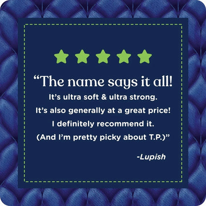 Ultra Soft Strong 12 Mega Rolls 2-Ply Toilet Paper Eco-Friendly Sustainable Comfort Strength Septic Safe 5X Stronger Durable