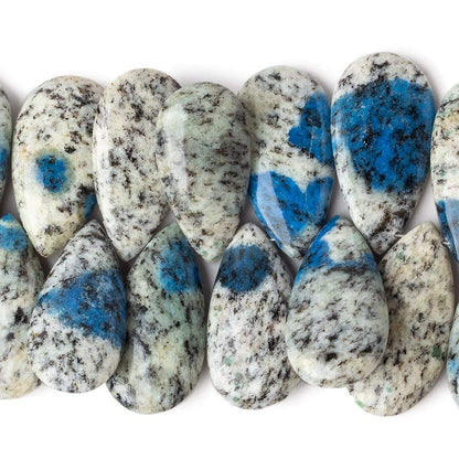 27x15-30x14mm K2 Azurite Granite "K2 Jasper" plain pear beads 8 inch 33 pieces