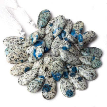27x15-30x15mm K2 Azurite Granite "K2 Jasper" plain pear beads 8 inch 35 pieces
