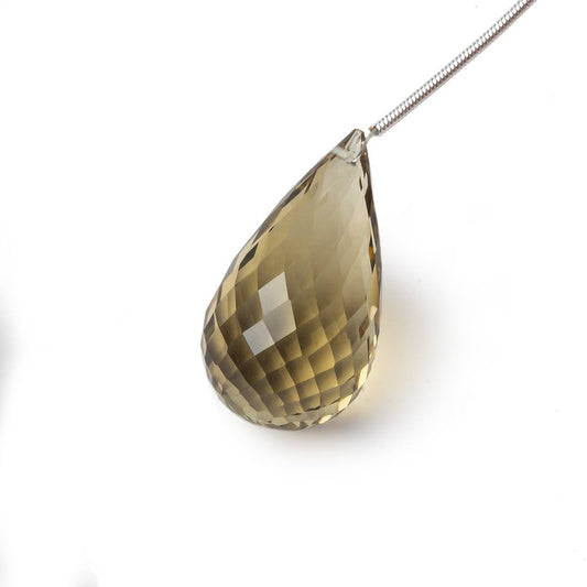 27x15mm Lemon Quartz Faceted Tear Drop Focal Bead 1 piece AAA Grade