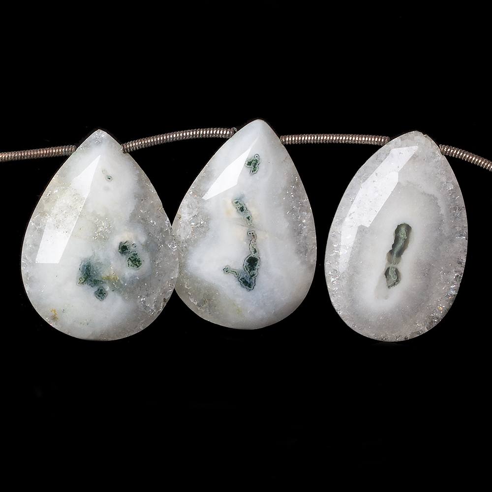 27x18-29x20mm Peacock Solar Quartz faceted pear beads 9 inch 12 pieces