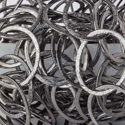 27x23mm Black Gold plated Brushed Oval Link Chain by the foot