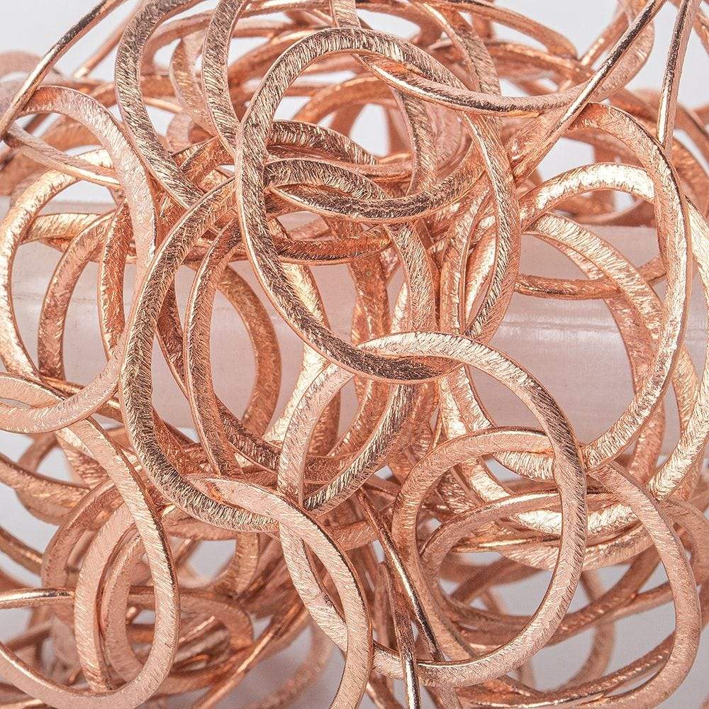 27x23mm Rose Gold plated Brushed Oval Link Chain