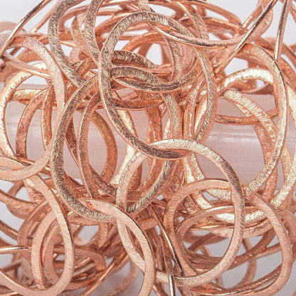 27x23mm Rose Gold plated Brushed Oval Link Chain