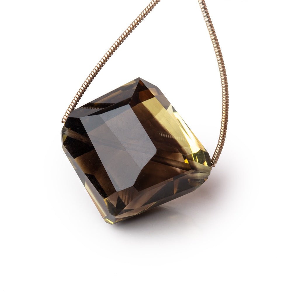 27x26x18mm Bi-Color Quartz Faceted Nugget 1 Focal Bead