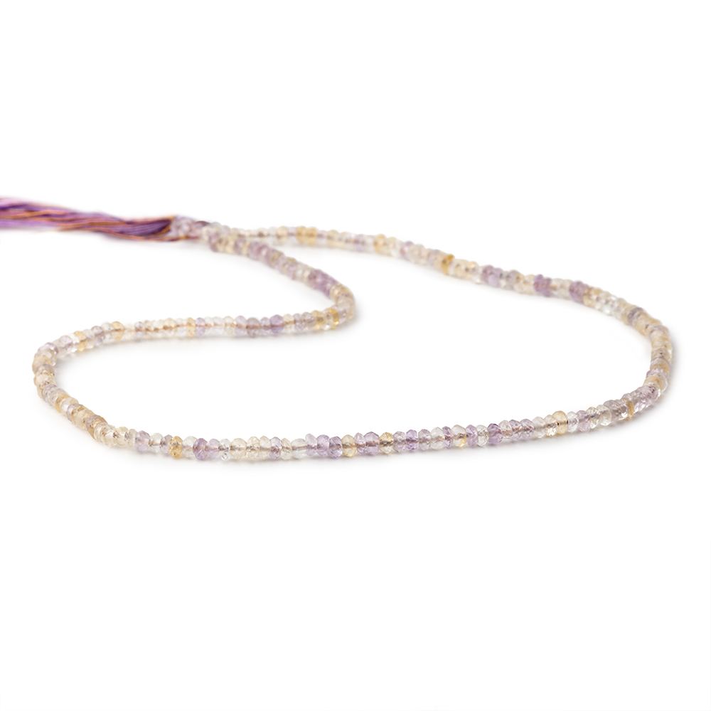 2.5-3.5mm Ametrine faceted rondelle beads 13.5 inch 250 pieces