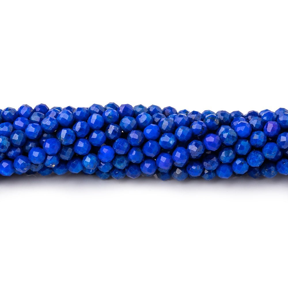2.8mm Lapis Lazuli Micro faceted round beads 12.5 inches 116 pieces A