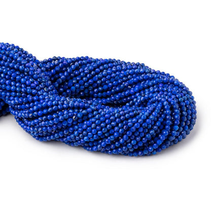 2.8mm Lapis Lazuli Micro faceted round beads 12.5 inches 116 pieces A