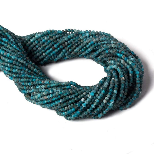 2.8mm Matte Apatite microfaceted rondelle beads 13 inch 159 pieces