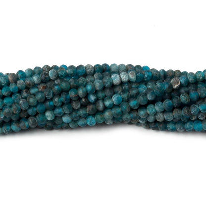2.8mm Matte Apatite microfaceted rondelle beads 13 inch 159 pieces