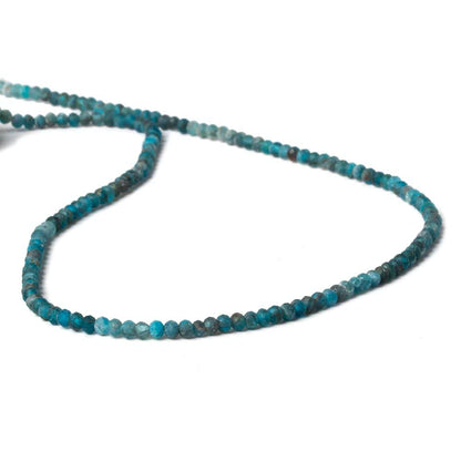2.8mm Matte Apatite microfaceted rondelle beads 13 inch 159 pieces