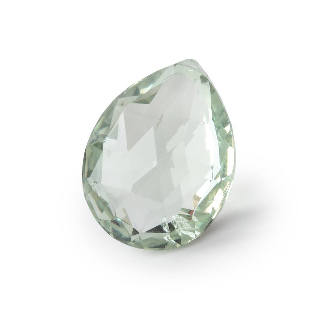 28x21x16mm Prasiolite Faceted Pear 1 Focal Bead