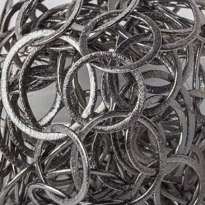 28x23mm & 20mm Black Gold plated Brushed Oval & Round Link Chain by the foot