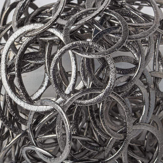 28x23mm & 20mm Black Gold plated Brushed Oval & Round Link Chain by the foot