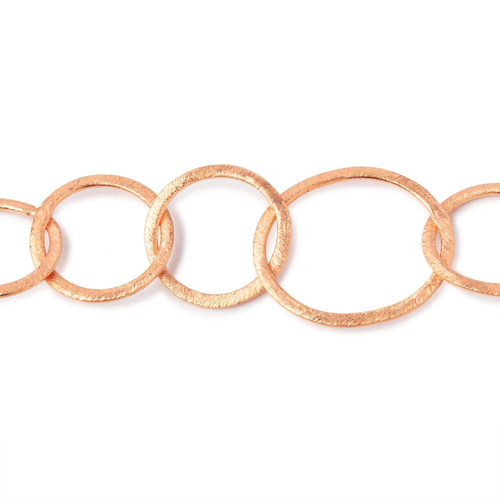 28x23mm and 20mm Copper Brushed Oval & Round Link Chain