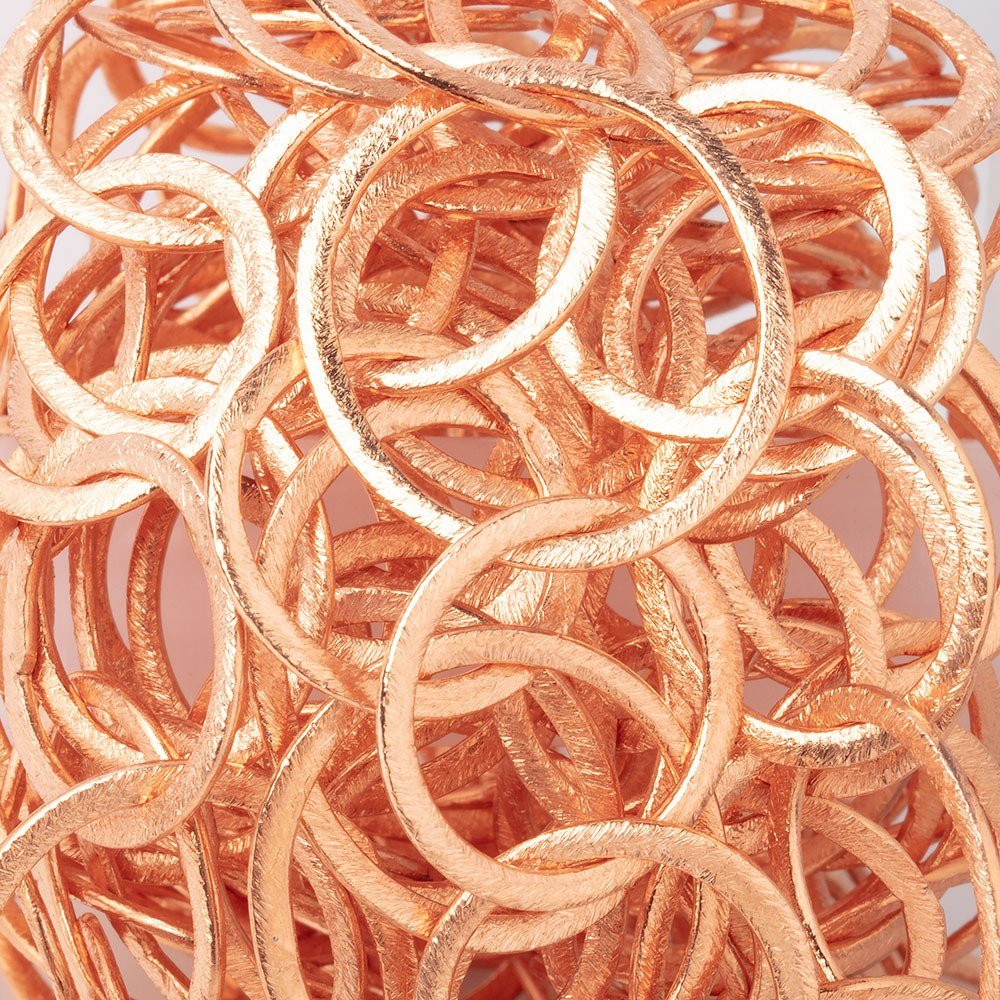 28x23mm and 20mm Copper Brushed Oval & Round Link Chain