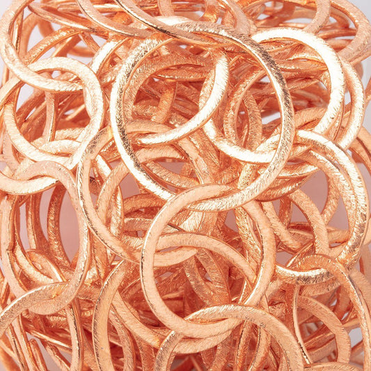 28x23mm and 20mm Copper Brushed Oval & Round Link Chain