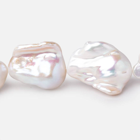 29-32mm Off White Ultra Baroque Freshwater Pearls 16 inch 14 Beads AAA