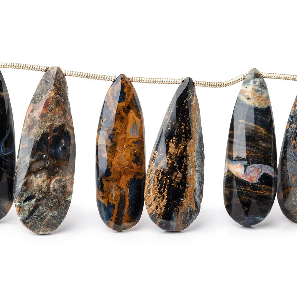 29x10-34x12mm Pietersite Faceted Pear Beads 8 inch 16 pieces