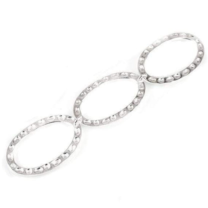 29x19mm Sterling Silver plated Copper Hammered Oval Beads 3 pieces*DISCONTINUED*