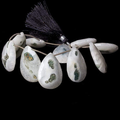 29x20-33x22mm Peacock Solar Quartz faceted pear beads 9 inch 10 pieces