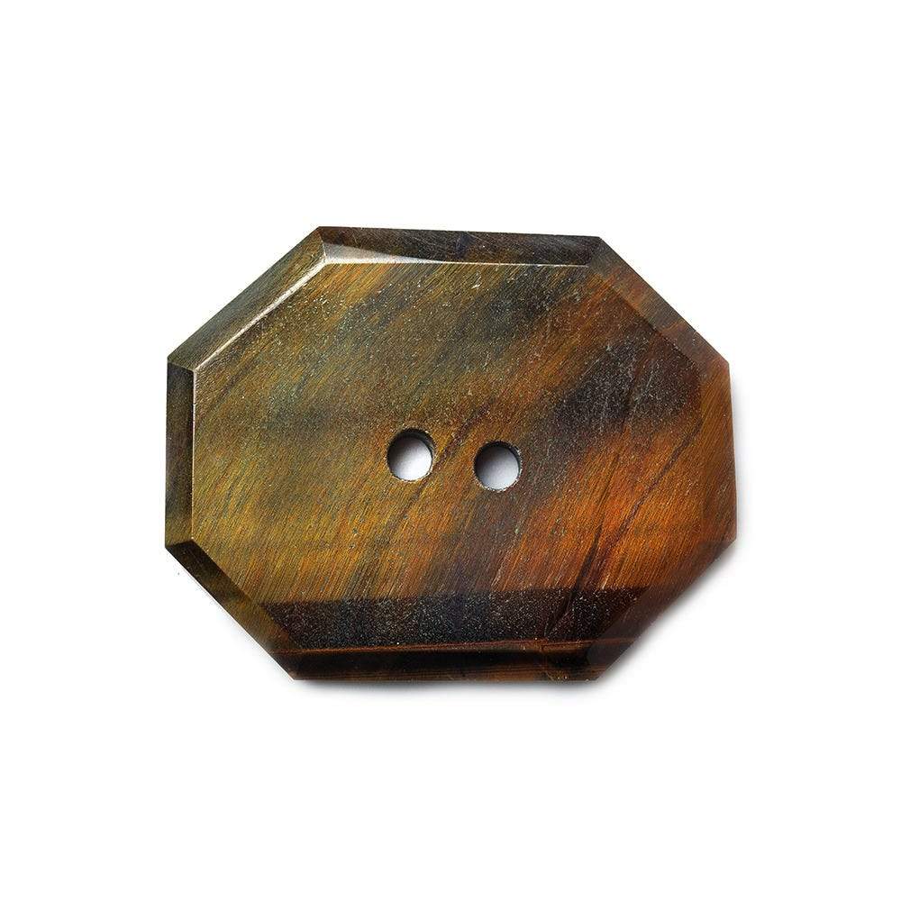 29x23mm Golden Tiger's Eye Rectangle 2.5mm hole button 1 piece