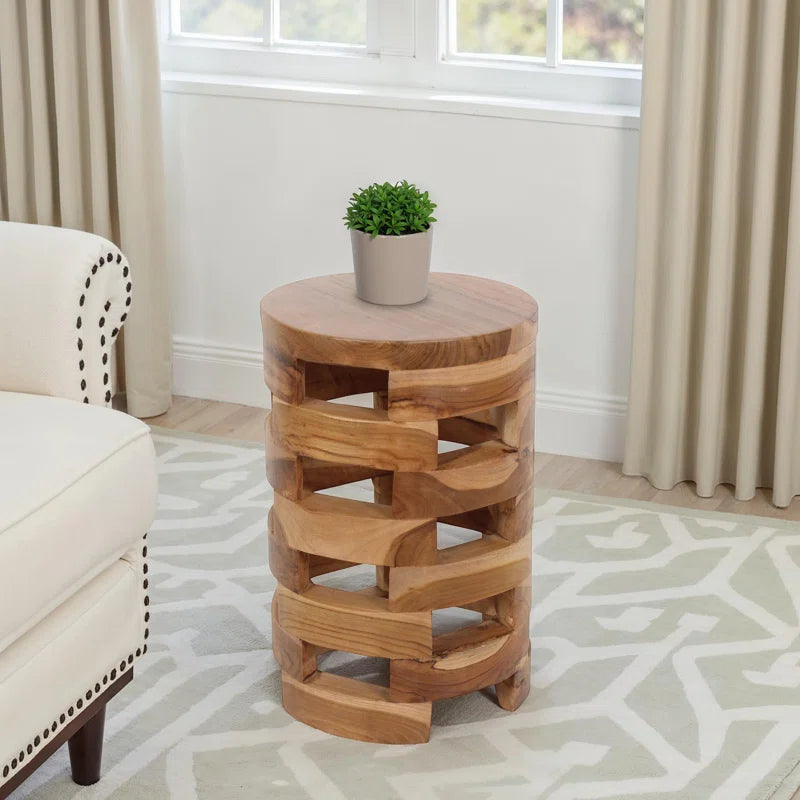 Charnessa Solid Wood End Table