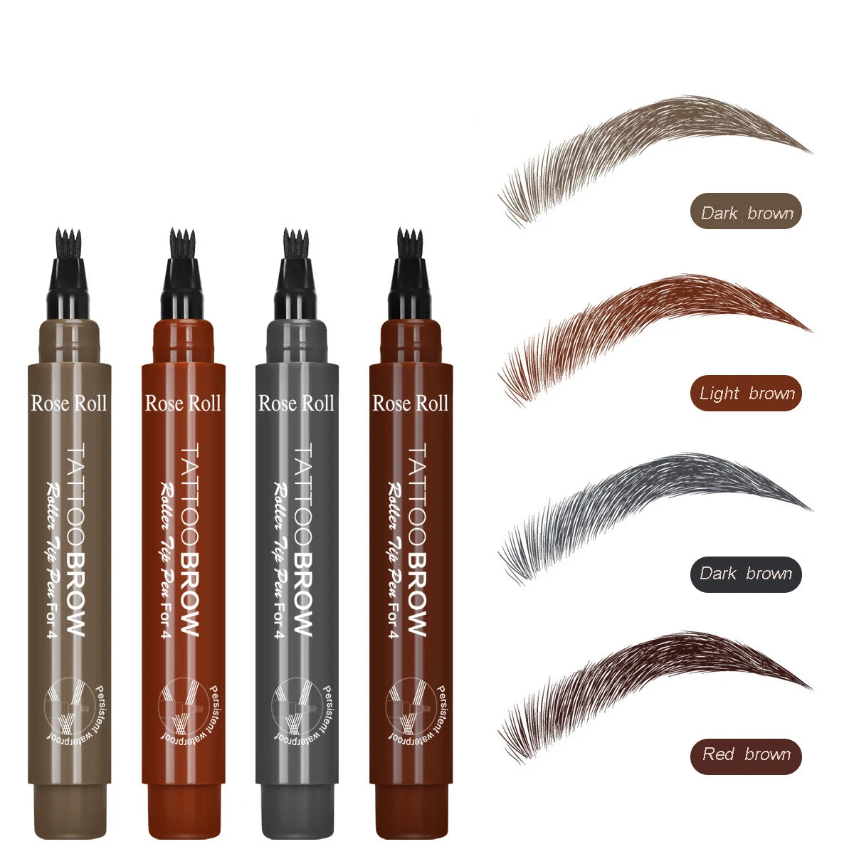 4-Tip Beard Pen Beard Filler Penci Beard Hair Enhancer Lasting Repair Moustache Coloring Shaping Tools Hair Eyebrow Pencil