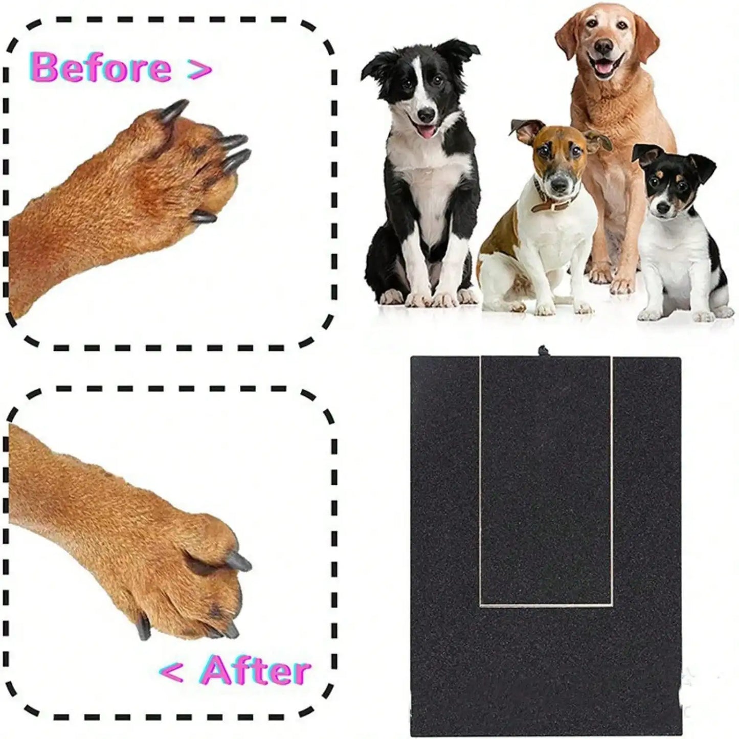Nail Scratch Board Wood Scratch Pad for Nail Dogs with Treat Box Stress Free Dog Scratch Pad for Nails Nail File Board for Puppy