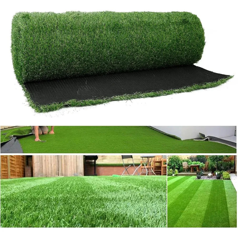 3FT X 33FT (99 Square FT) Artificial Grass Deluxe Synthetic Thick Lawn Pet Turf for Garden Backyard Patio Balcony Indoor/Outdoor