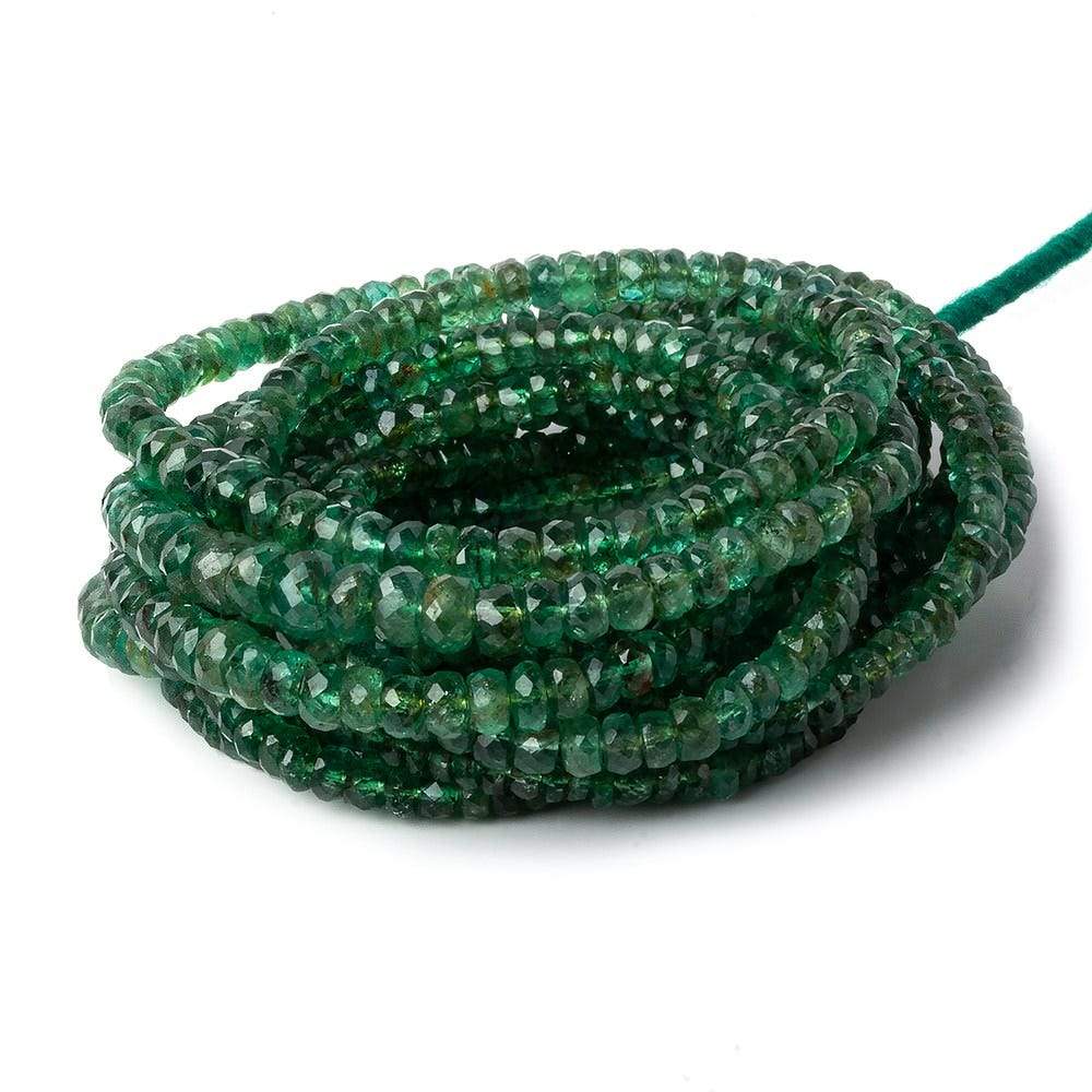 2-5mm Zambian Emerald faceted rondelles 16 inch 200 beads A