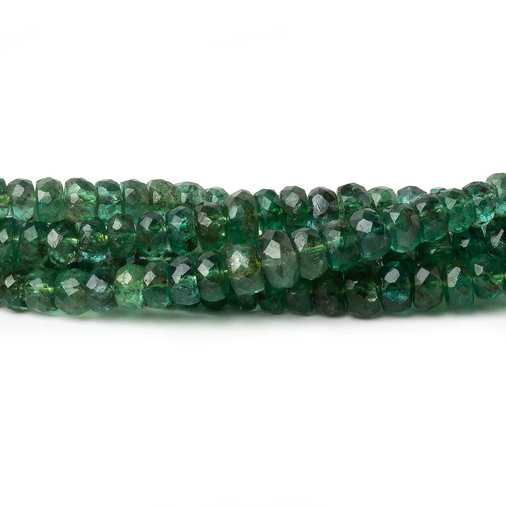 2-5mm Zambian Emerald faceted rondelles 16 inch 200 beads A