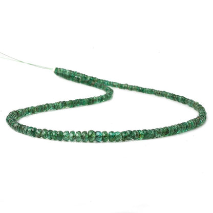 2-5mm Zambian Emerald faceted rondelles 16 inch 200 beads A