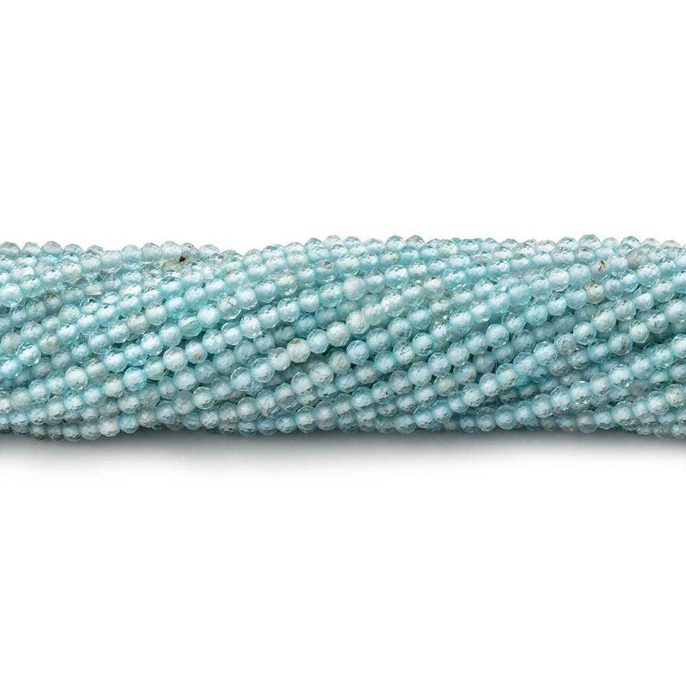 2mm Apatite Micro Faceted Round Beads 12.5 inch 190 pieces AA