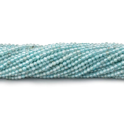 2mm Apatite Micro Faceted Round Beads 12.5 inch 190 pieces AA
