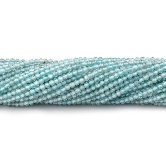 2mm Apatite Micro Faceted Round Beads 12.5 inch 190 pieces AA