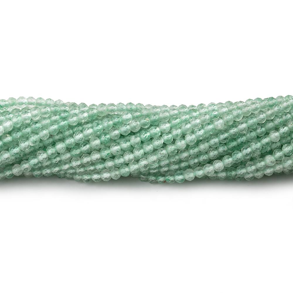 2mm Aventurine Micro Faceted Rondelle Beads 12.75 inch 168 pieces