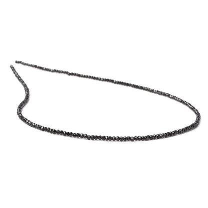 2mm Black Spinel Beads Micro-faceted Rondelle 13 inch 236 pieces