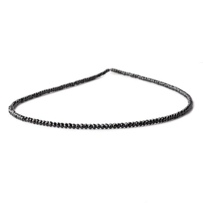 2mm Black Spinel Micro Faceted Rondelle Beads 12.5 inch 178 pieces AAA