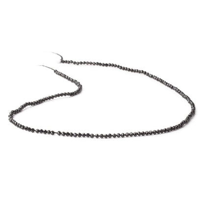 2mm Black Tourmaline Micro Faceted Round Beads 12.75 inch 174 pieces AAA