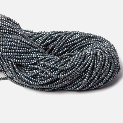 2mm Blue Peacock Side Drilled Petite Baroque Pearls 15.5 inch A